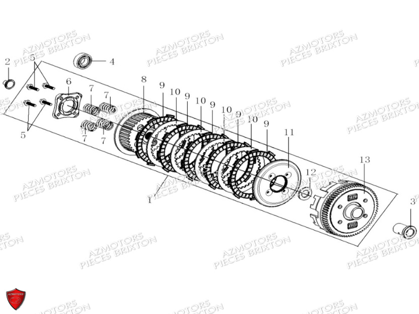 EMBRAYAGE BRIXTON CROSSFIRE 125 LC ABS