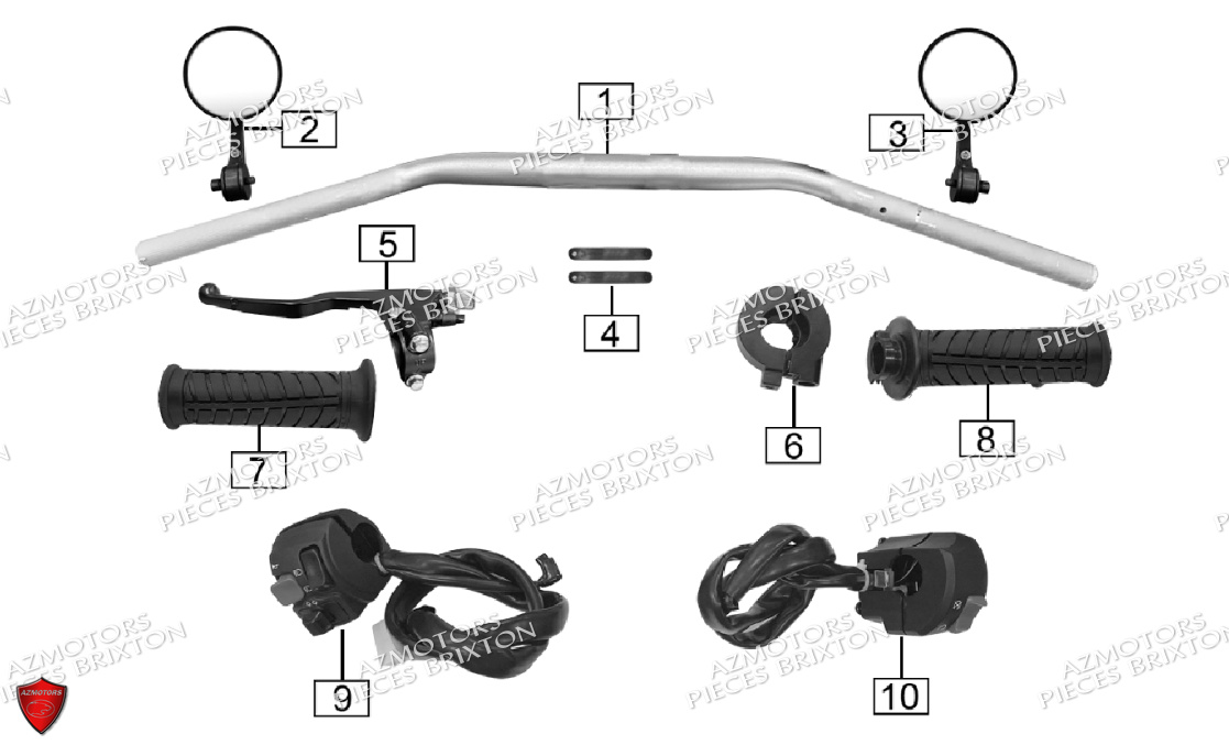 Guidon BRIXTON Pièces Brixton Crossfire 125 LC ABS