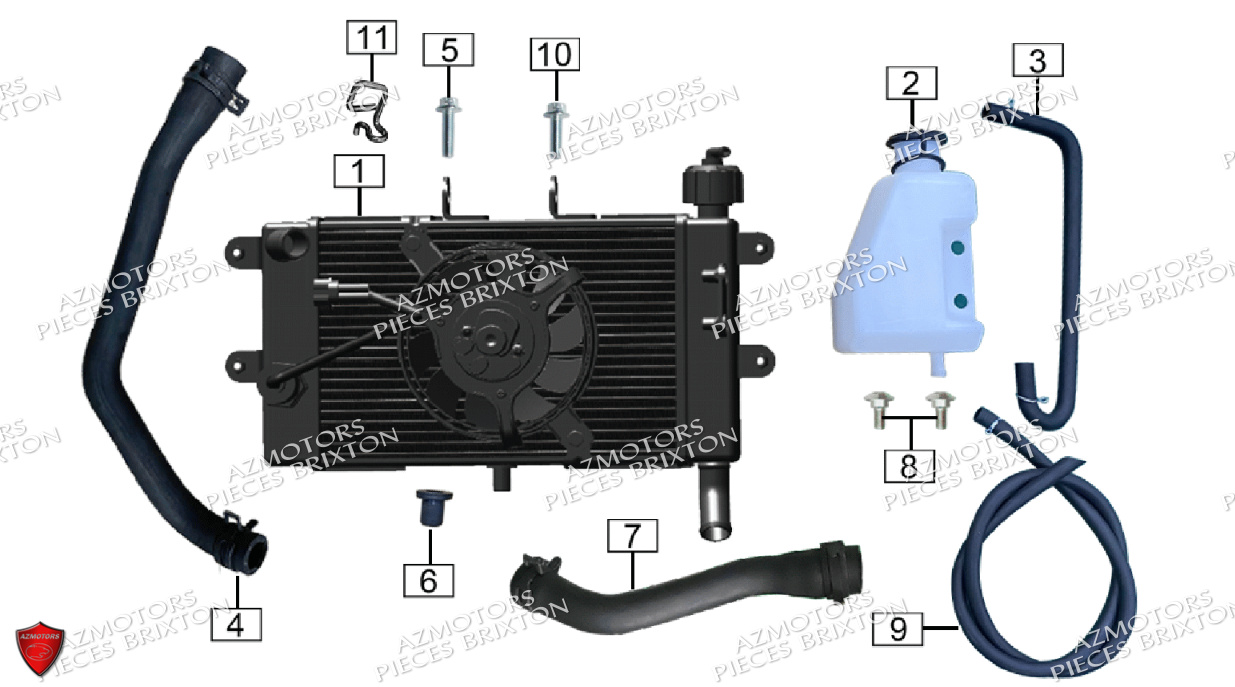 RADIATEUR BRIXTON CROSSFIRE 125 LC ABS