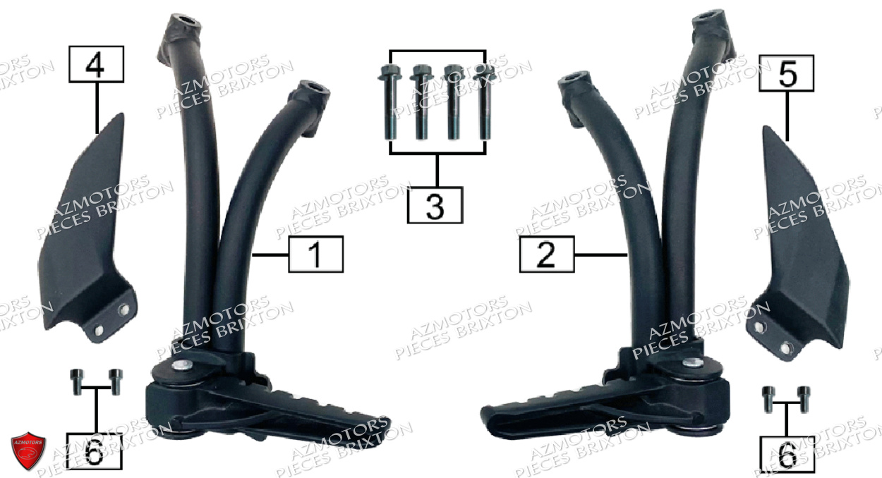 Repose Pieds Passager BRIXTON Pièces Brixton Crossfire 125 LC ABS