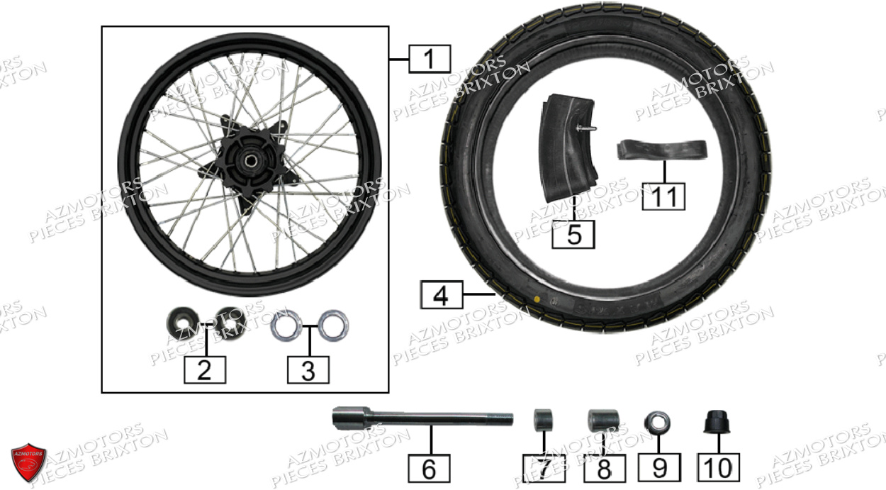 Roue Avant BRIXTON Pièces Brixton Crossfire 125 LC ABS