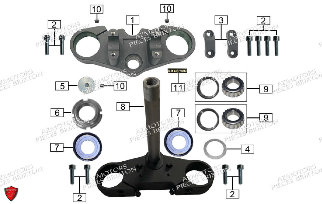 Te De Fourche BRIXTON Pièces Brixton Crossfire 125 LC ABS