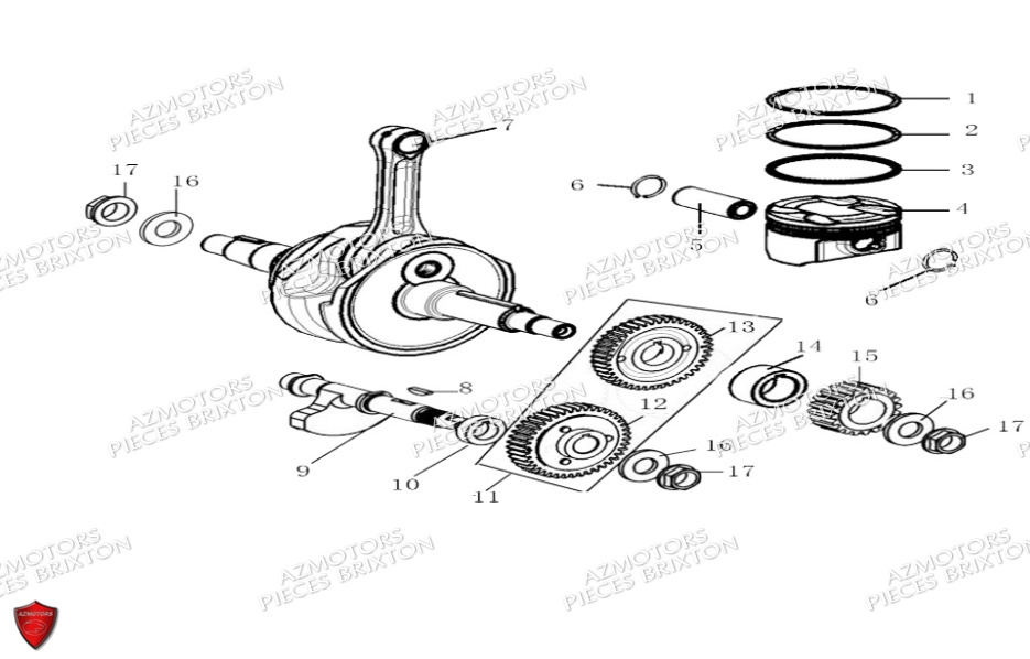 VILEBREQUIN PISTON BRIXTON CROSSFIRE 125 LC ABS