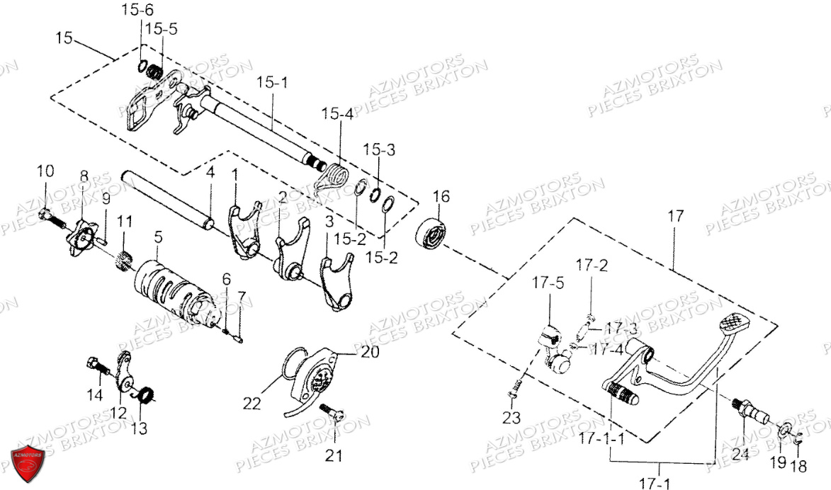 ARBRE DE SELECTION BRIXTON CROSSFIRE 125 XS E4