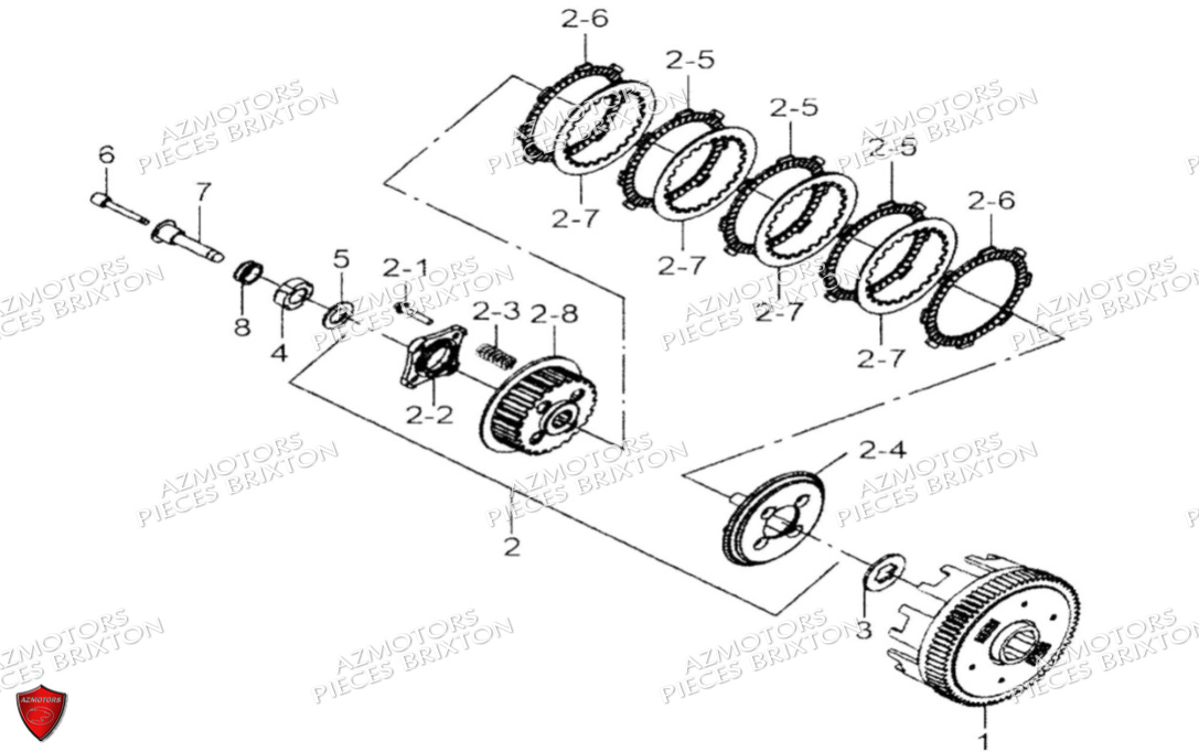 EMBRAYAGE BRIXTON CROSSFIRE 125 XS E4