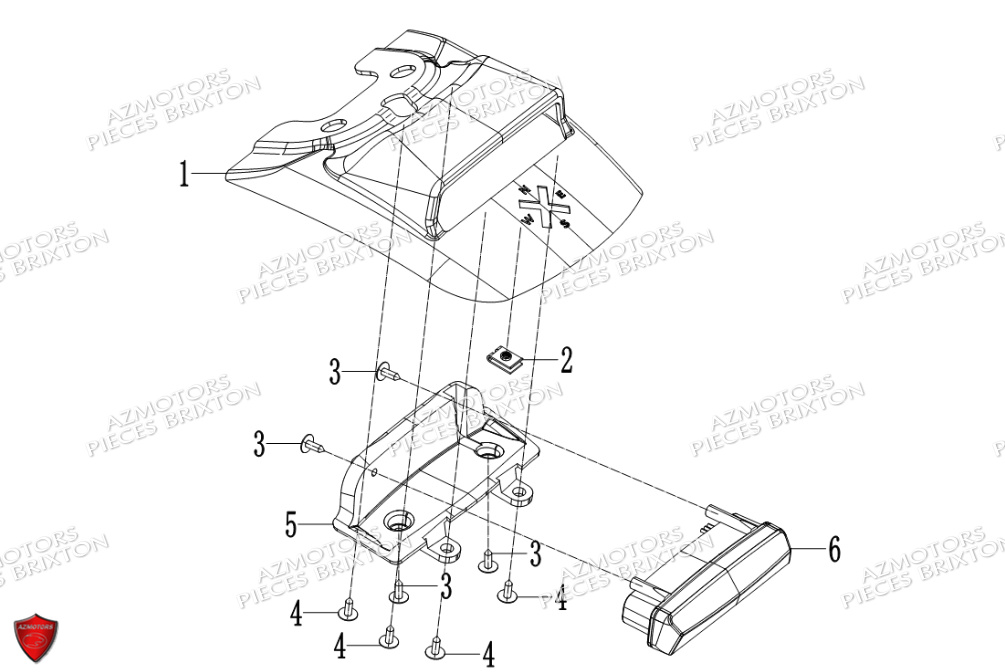 GARDE BOUE ARRIERE BRIXTON CROSSFIRE 125 XS E4