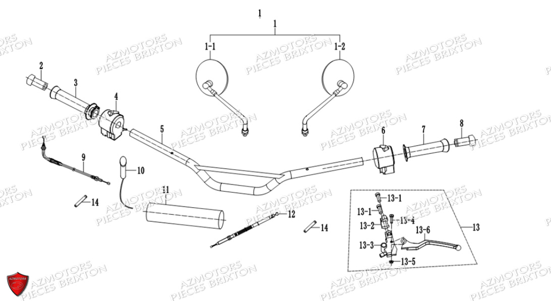 GUIDON RETROVISEURS BRIXTON CROSSFIRE 125 XS E4