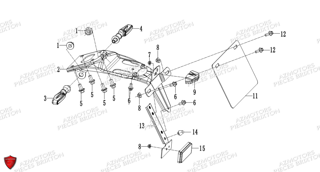 PORTE PLAQUE D IMMATRICULATION BRIXTON CROSSFIRE 125 XS E4