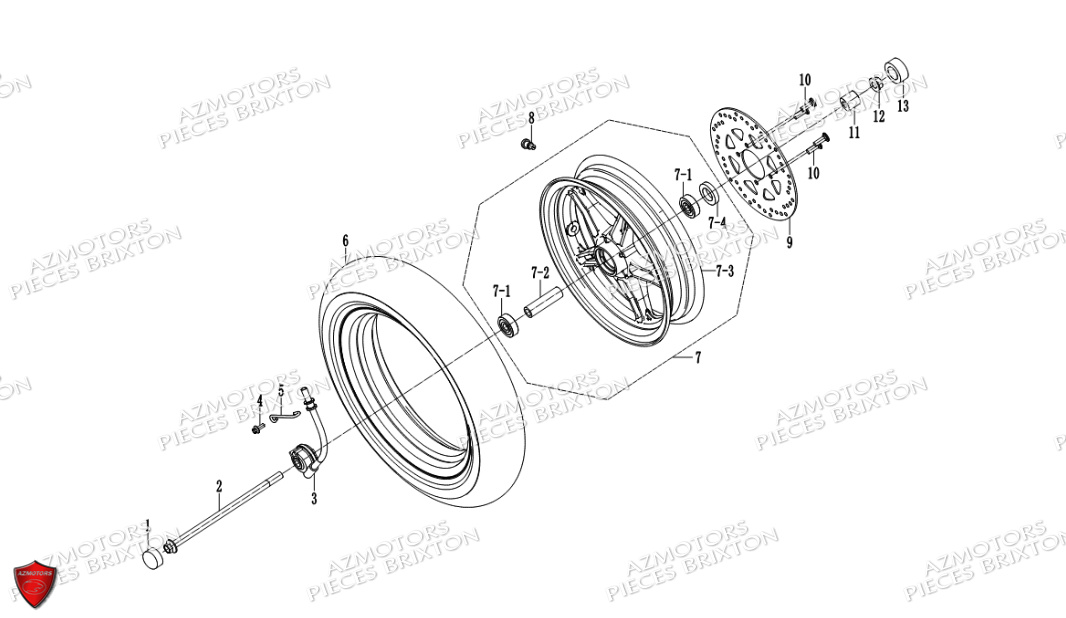 ROUE AVANT BRIXTON CROSSFIRE 125 XS E4