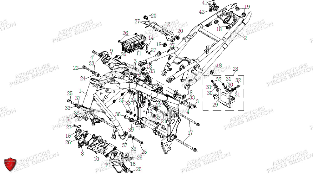 Cadre Chassis BRIXTON Pièces Brixton Crossfire 500 Euro4