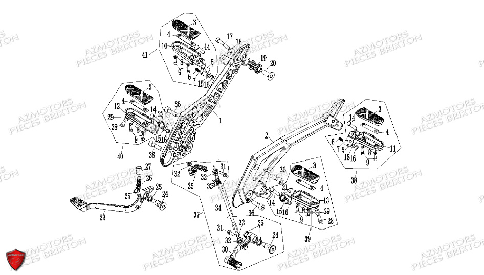 REPOSE PIEDS BRIXTON CROSSFIRE 500 E4