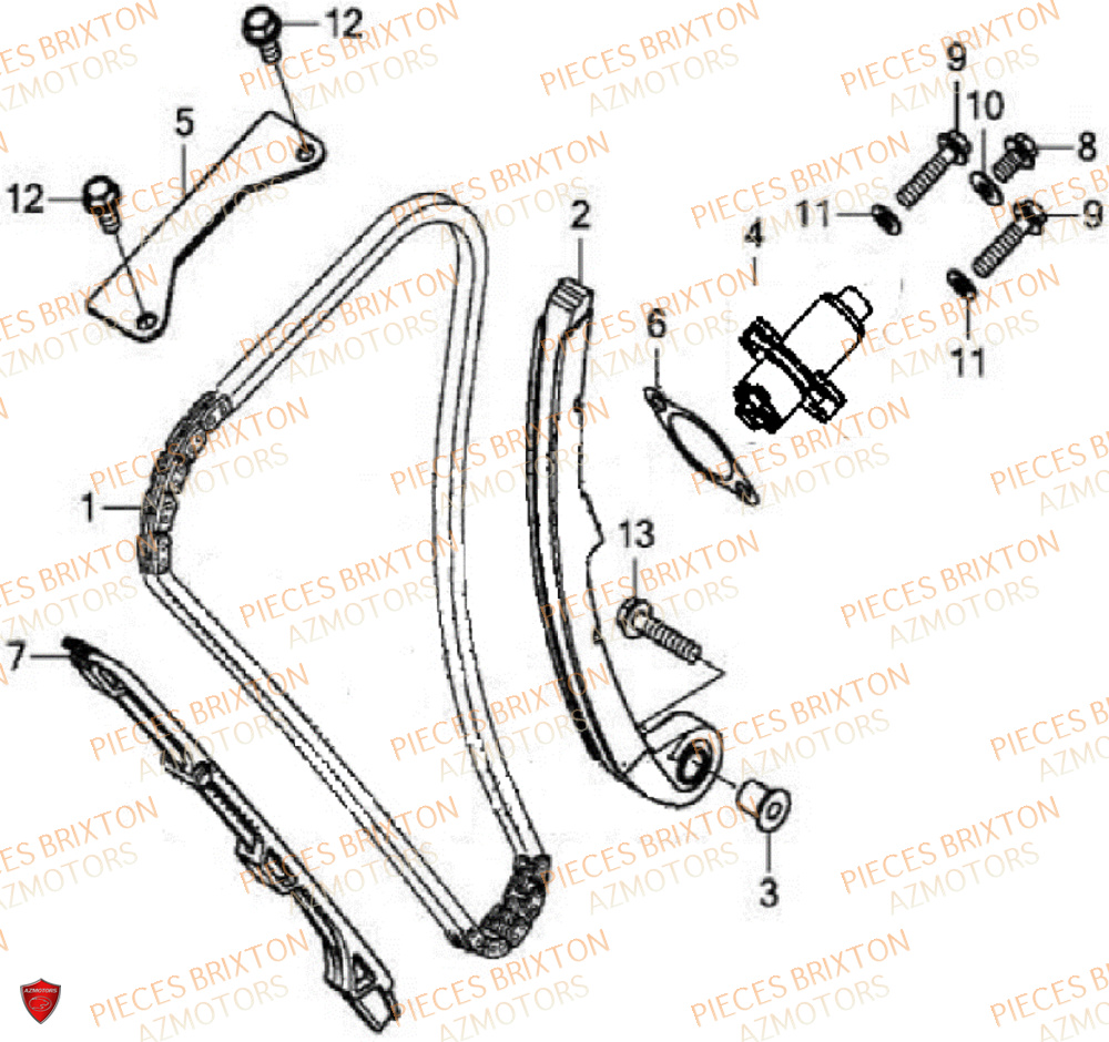 CHAINE DE DISTRIBUTION BRIXTON CROSSFIRE 500 EU5