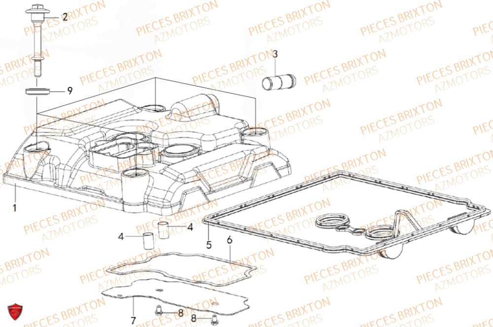 Couverture Cylindre BRIXTON Pièces Brixton Crossfire 500 Euro5