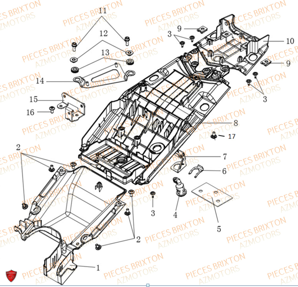 GARDE BOUE ARRIERE BRIXTON CROSSFIRE 500 EU5