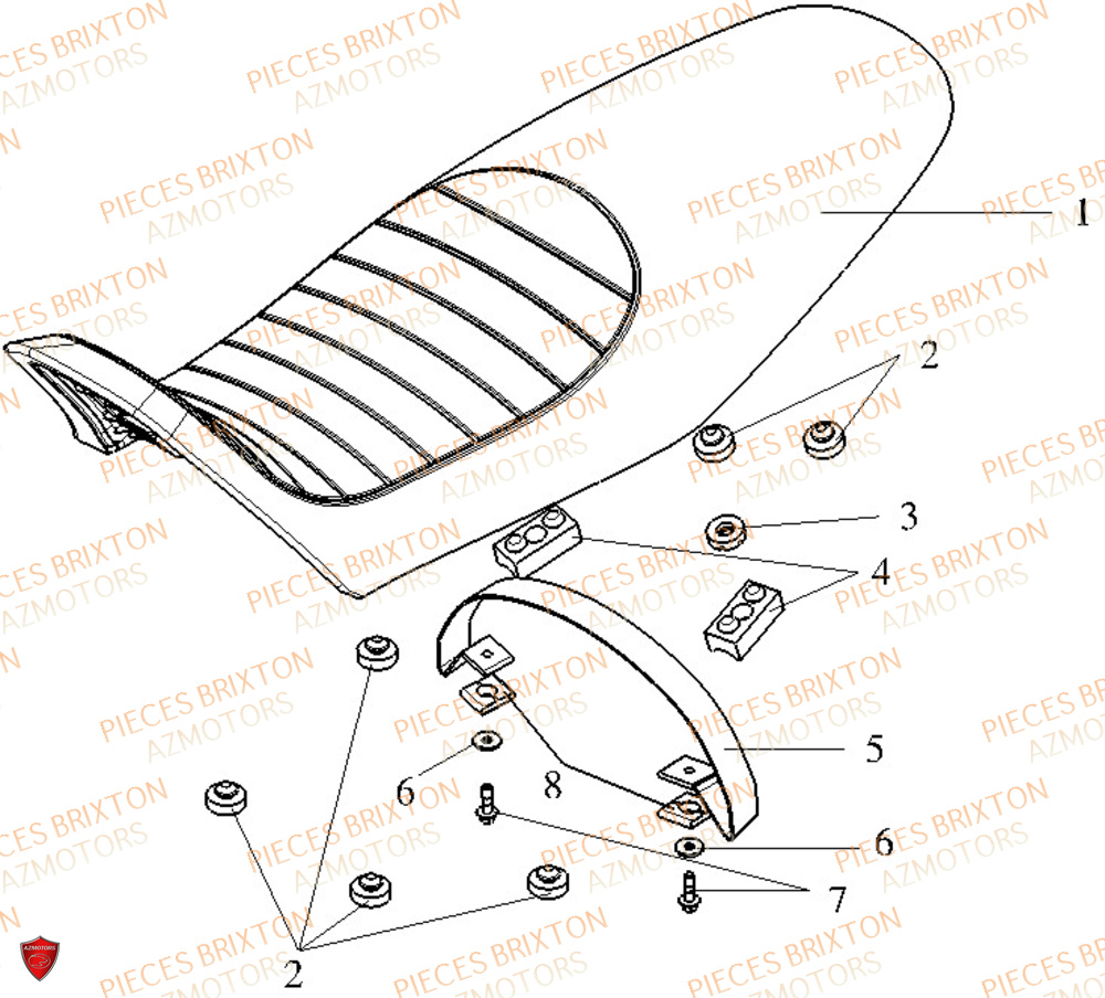 Selle BRIXTON Pièces Brixton Crossfire 500 Euro5