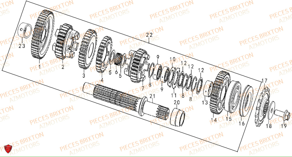 Systeme De Transmission Complet 1 BRIXTON Pièces Brixton Crossfire 500 Euro5