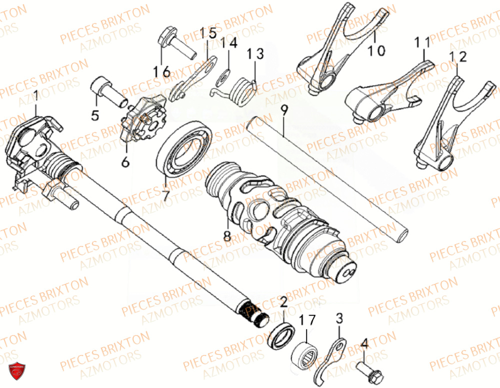 Arbre De Selection BRIXTON Pièces Brixton Crossfire 500 XC Euro5