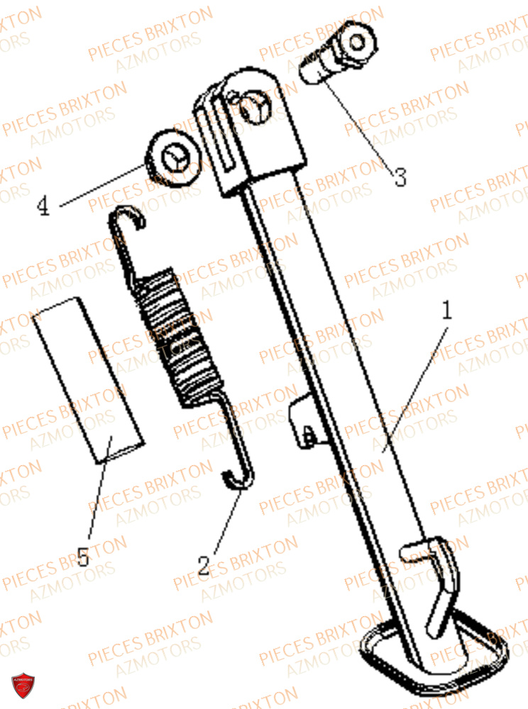 Bequille Laterale BRIXTON Pièces Brixton Crossfire 500 XC Euro5