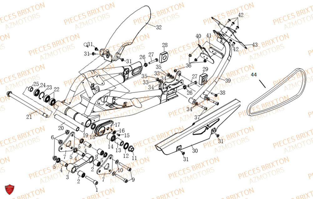 BRAS OSCILLANT BRIXTON CROSSFIRE 500 XC EU5