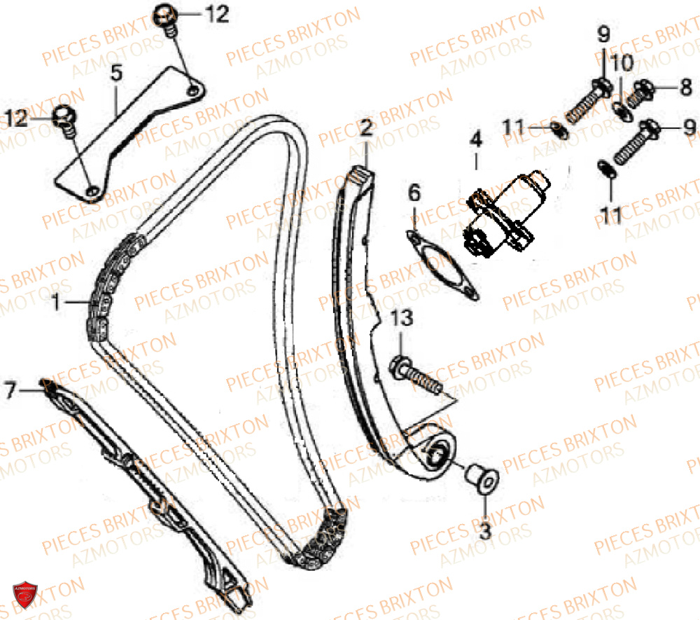 Chaine De Distribution BRIXTON Pièces Brixton Crossfire 500 XC Euro5