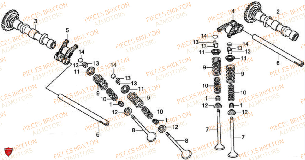 Commande Des Soupapes BRIXTON Pièces Brixton Crossfire 500 XC Euro5