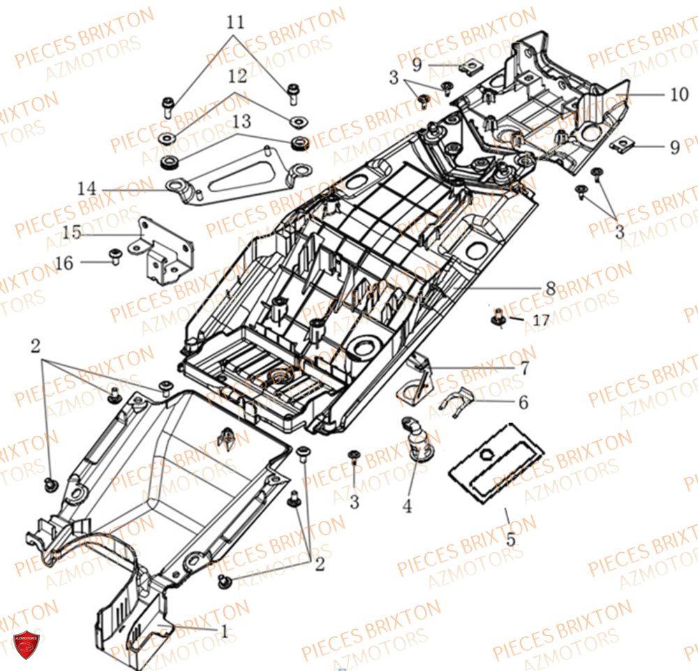 Garde Boue Arriere BRIXTON Pièces Brixton Crossfire 500 XC Euro5