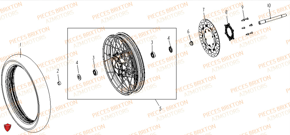 ROUE AVANT BRIXTON CROSSFIRE 500 XC EU5