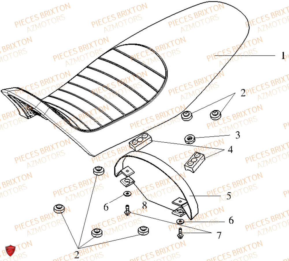 Selle BRIXTON Pièces Brixton Crossfire 500 XC Euro5