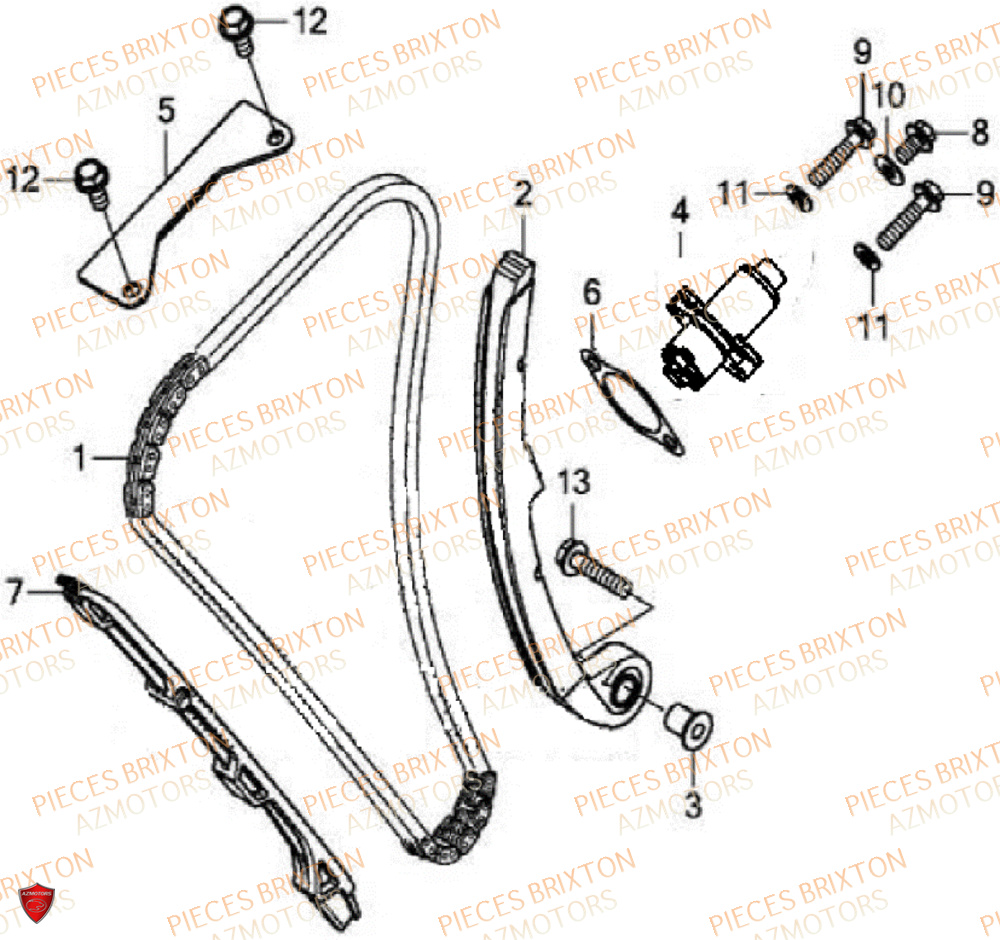 Chaine De Distribution BRIXTON Pièces Brixton Crossfire 500 X Euro4