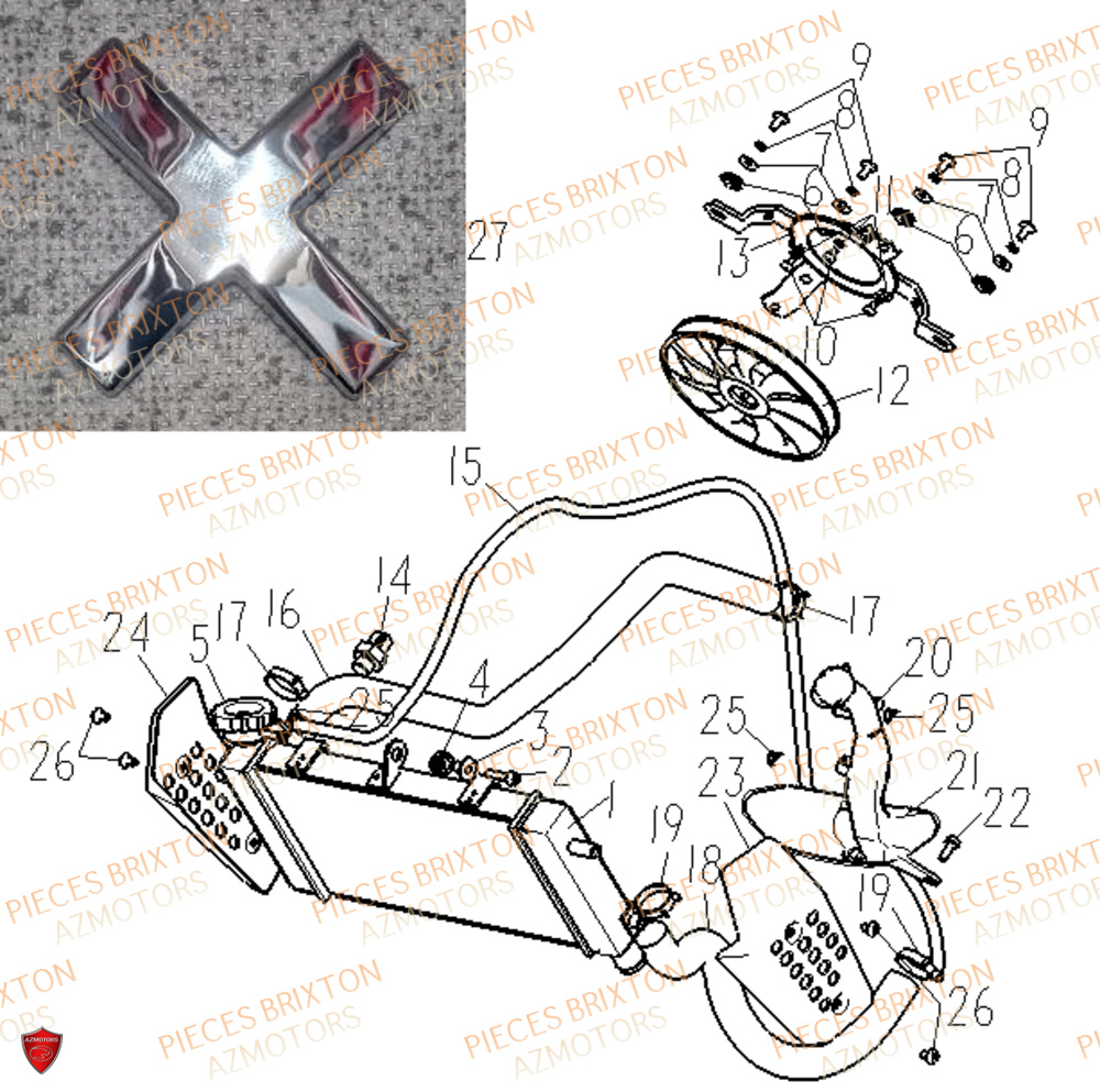 CIRCUIT DE REFROIDISSEMENT BRIXTON CROSSFIRE 500 X EU4