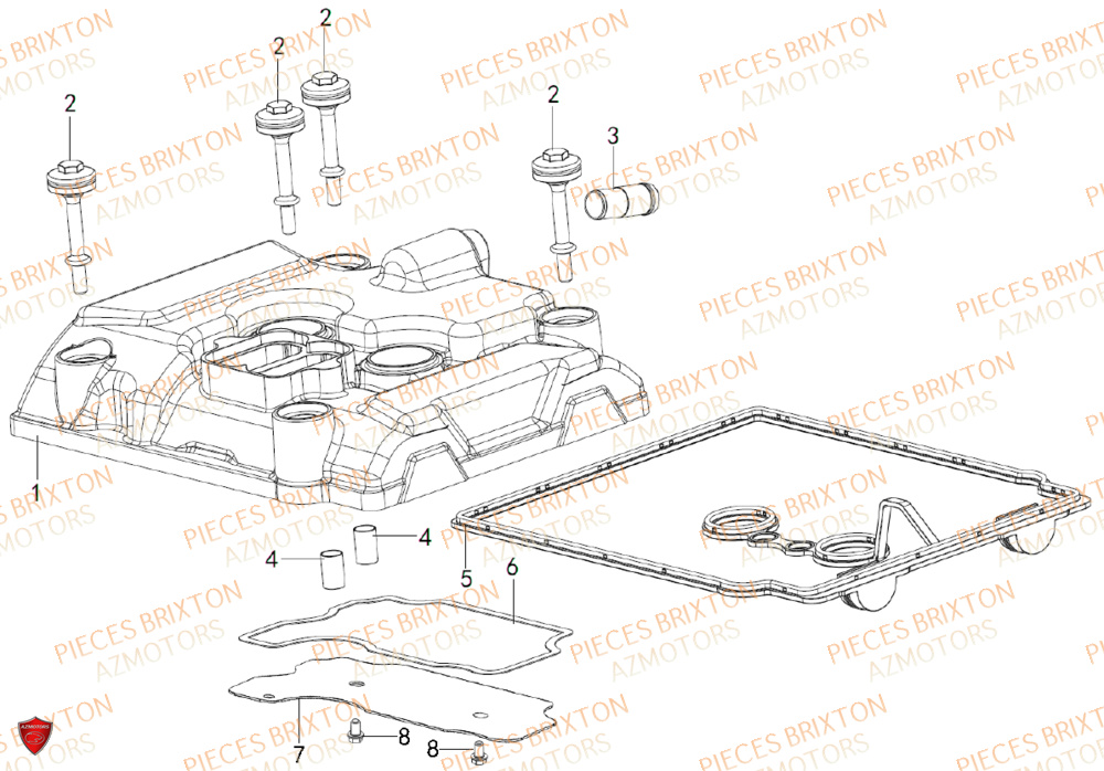 Couverture Cylindre BRIXTON Pièces Brixton Crossfire 500 X Euro4