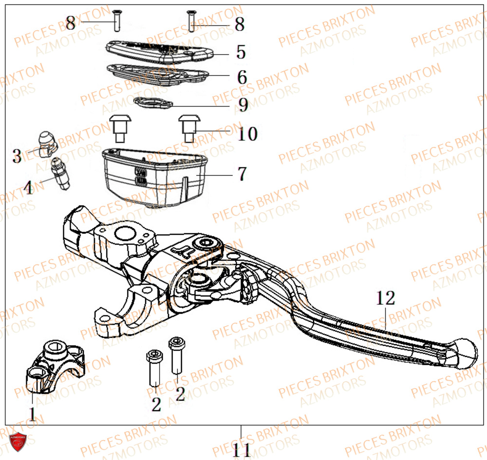 MAITRE CYLINDRE DE FREIN BRIXTON CROSSFIRE 500 X EU4