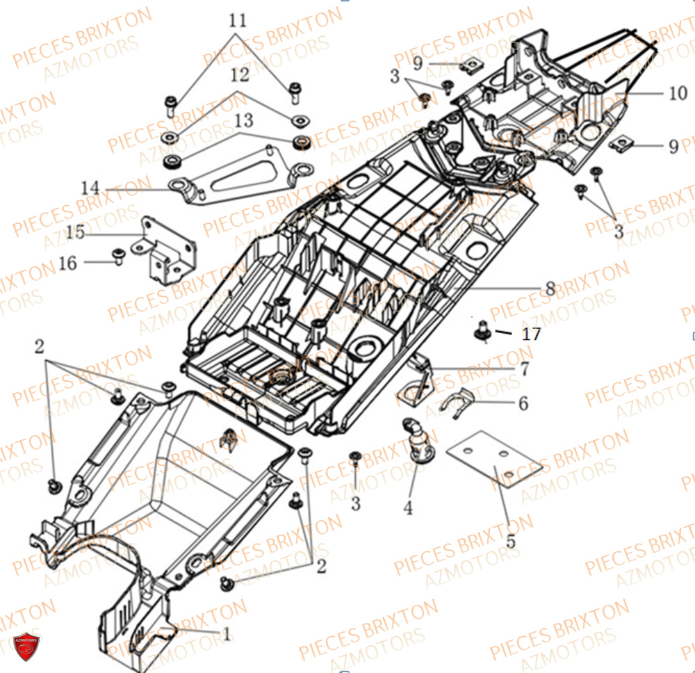 GARDE BOUE ARRIERE BRIXTON CROSSFIRE 500 X EU5