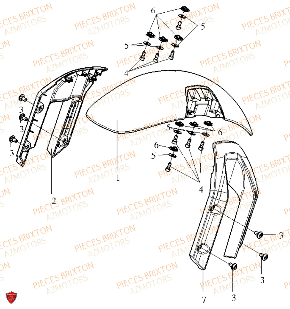 GARDE BOUE AVANT BRIXTON CROSSFIRE 500 X EU5