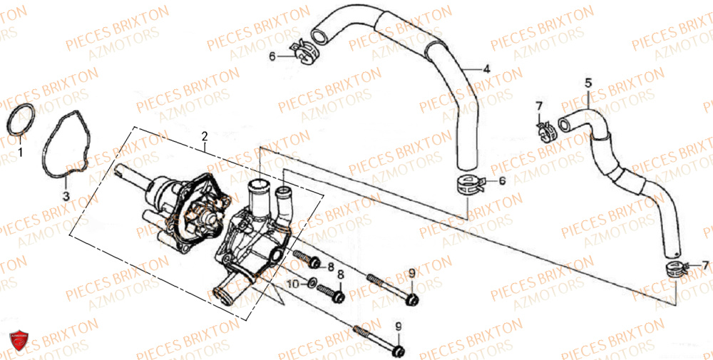 Pompe A Eau BRIXTON Pièces Brixton Crossfire 500 X Euro5