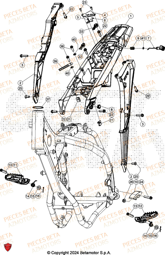 Accessoires De Chassis BETA Pieces BETA CROSS RX 300 2T - (2024)