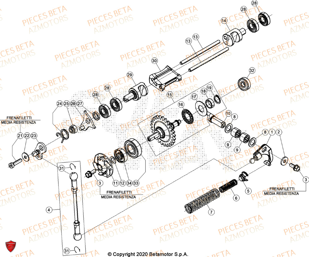 Installation De Refroidissement BETA Pieces BETA CROSS RX 300 2T - (2024)