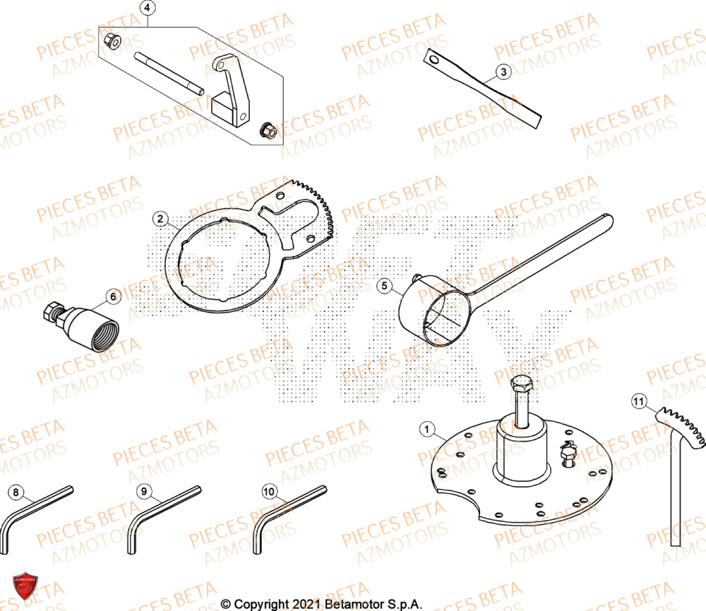 Outillage Special BETA Pieces BETA CROSS RX 300 2T - (2024)