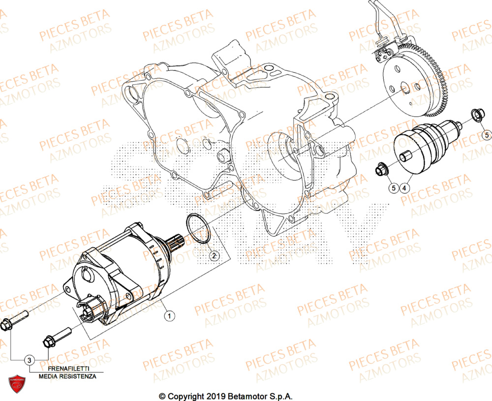 Demarreur BETA Pieces BETA CROSS RX 300 2T - (2025)