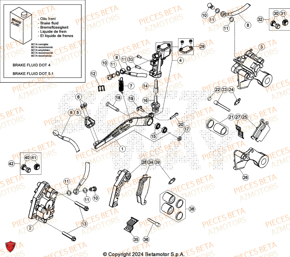 Freins BETA Pieces BETA CROSS RX 300 2T - (2025)