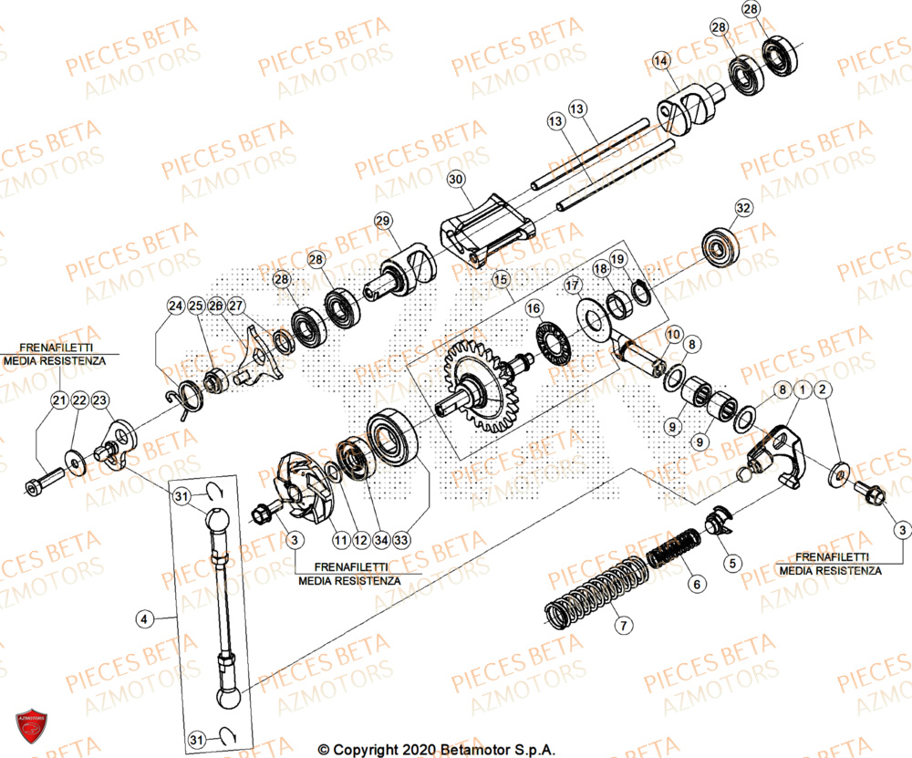 Refroidissement BETA Pieces BETA CROSS RX 300 2T - (2025)