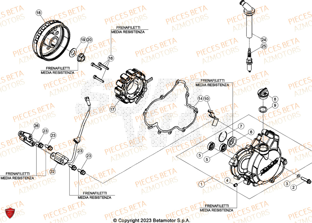 Allumage BETA Pieces BETA CROSS RX 450 4T - (2024)