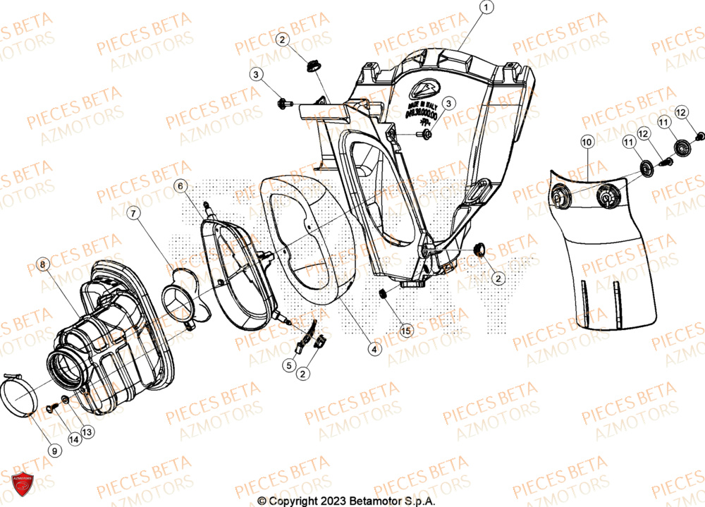 Boitier De Filtre BETA Pieces BETA CROSS RX 450 4T - (2024)