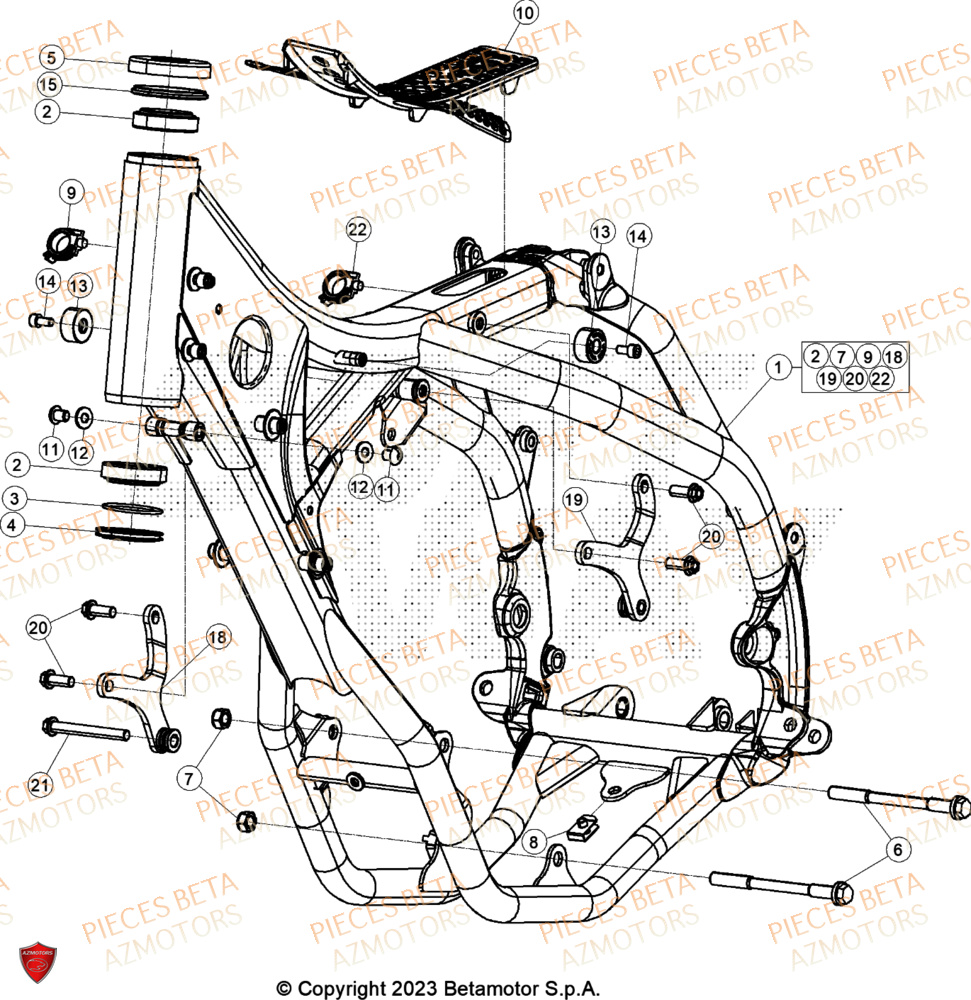 Chassis BETA Pieces BETA CROSS RX 450 4T - (2024)