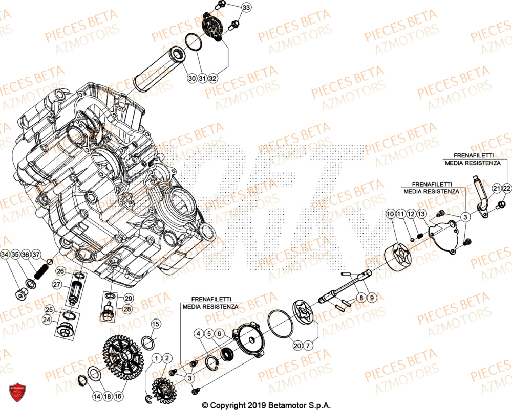 Circuit De Lubrification BETA Pieces BETA CROSS RX 450 4T - (2024)