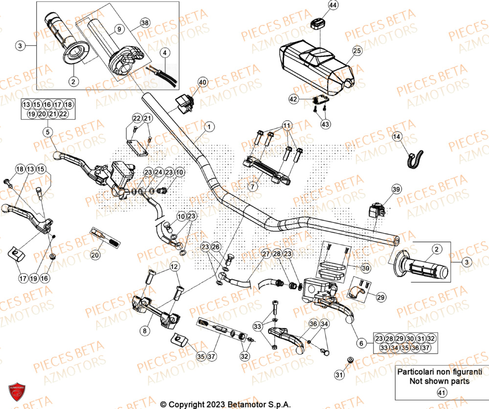 Commandes Guidon BETA Pieces BETA CROSS RX 450 4T - (2024)