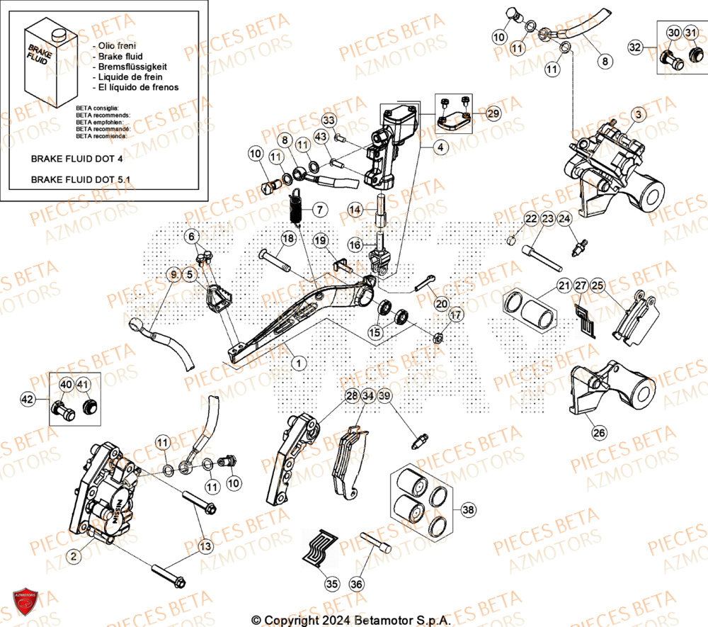 Freins BETA Pieces BETA CROSS RX 450 4T - (2024)