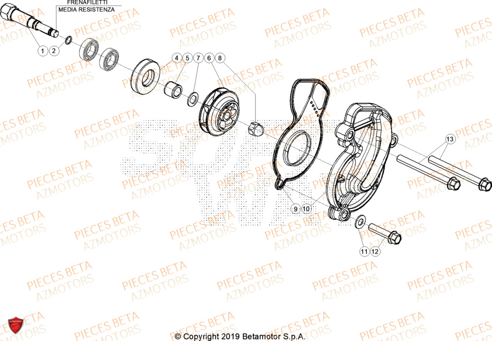 Installation De Refroidissement BETA Pieces BETA CROSS RX 450 4T - (2024)