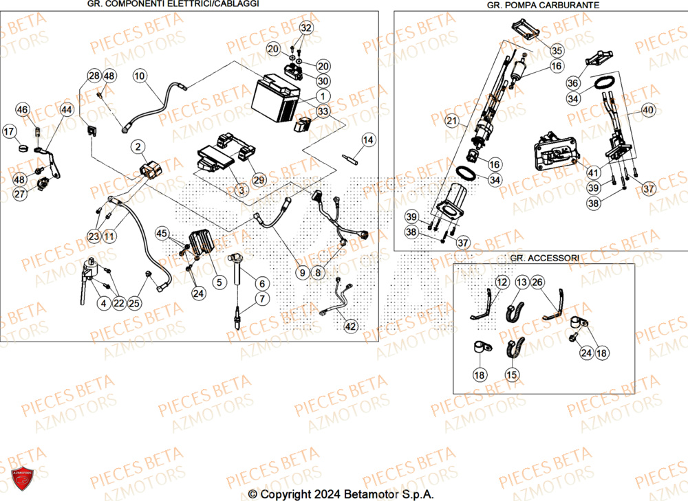 Installation Electrique BETA Pieces BETA CROSS RX 450 4T - (2024)