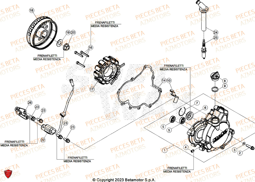 Allumage BETA Pieces BETA CROSS RX 450 4T - (2025)